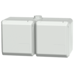 MENNEKES Socle de prises de courant double Cepex, gris clair 4202