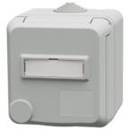 MENNEKES Socle de prise de courant Cepex SCHUKO® avec champ d’étiquetage, gris clair 4573