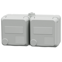 MENNEKES  Prise double Cepex, gris clair 4419