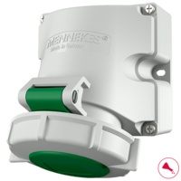 MENNEKES  Socle de prise de courant saillie avec TwinCONTACT 9124