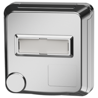 MENNEKES  Socle de prise de courant semi-encastré Cepex SCHUKO® avec champ d’étiquetage, aluminium blanc 4574ME