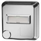 MENNEKES Socle de prise de courant semi-encastré Cepex SCHUKO® avec champ d’étiquetage, aluminium blanc 4574ME