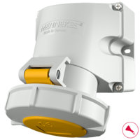 MENNEKES  Socle de prise de courant saillie avec TwinCONTACT 9150