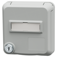 MENNEKES  Socles de prises de données Cepex avec serrure et champ d’étiquetage, gris clair 4662