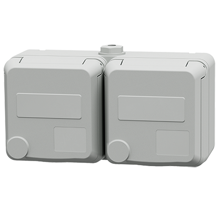 MENNEKES Prise double normalisée Cepex, gris clair 4483