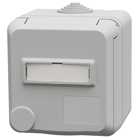 MENNEKES Socle de prise de courant Cepex SCHUKO® avec champ d’étiquetage, gris clair 4573